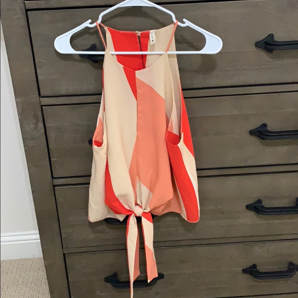 Front tie tank top